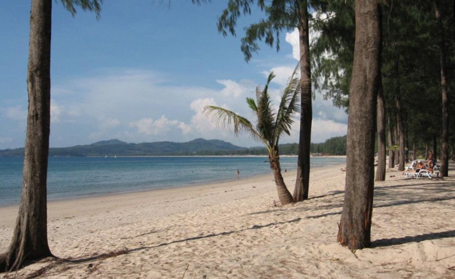 Beach at Ao Bang Tao on Ko Phuket in Southern Thailand