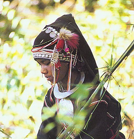 Young Thai Girl in Akha Tribal Dress