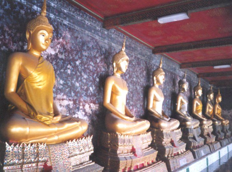 Buddha Images in Wat Suthat in Bangkok