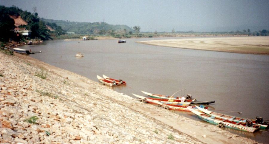 Maekong River frontier with Laos at Chiang Saen
