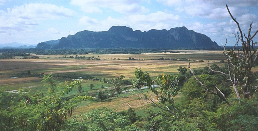 View of countryside from Tham Malai at Phattalung