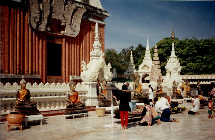 Temple ( Buddhist Wat ) at Tat Phnom in North West Thailand