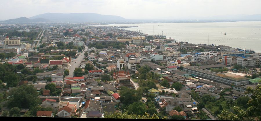 Aerial view of Songkhla City in Southern Thailand