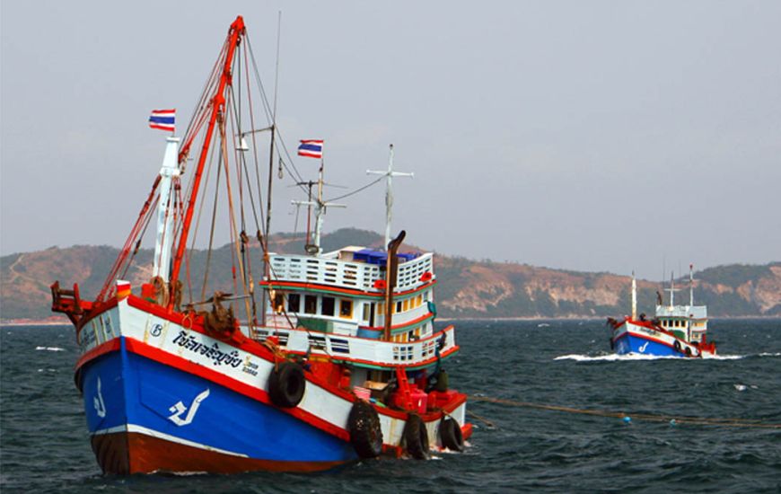 Thai fishing boats in Southern Thailand