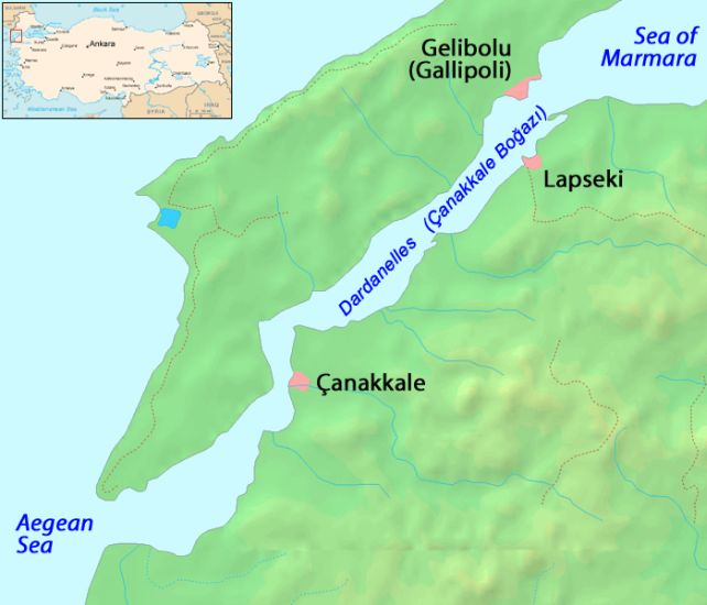 Map of Dardanelles