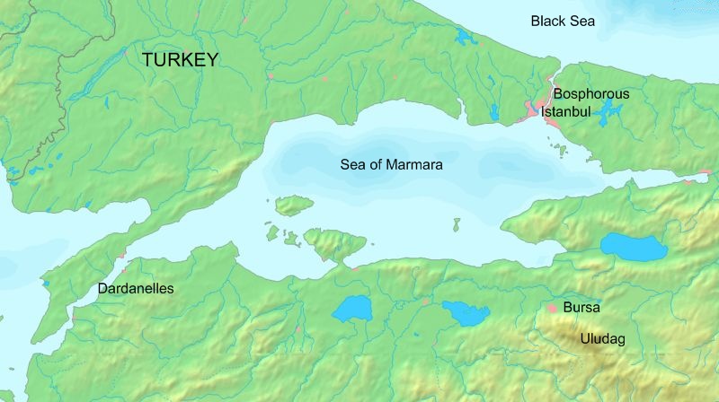Sea of Marmara ( Marmora ) in Turkey