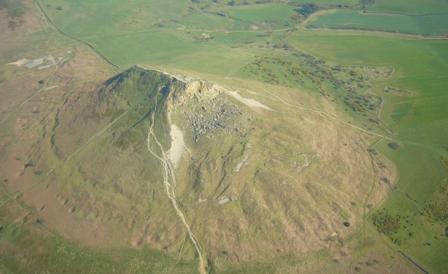Aerial view of Roseberry Topping
