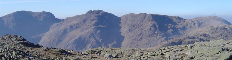 Scafell and Scafell Pike in the English Lake District 
