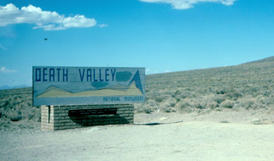 Signpost at Entrance to Death Valley National Park