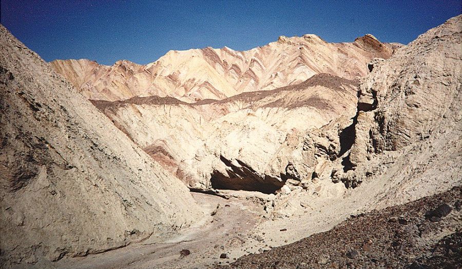 Folded rock beds in Death Valley