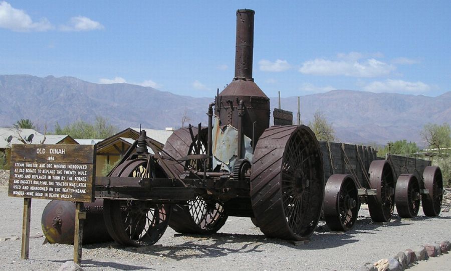 Old Dinah steam tractor engine at Furnace Creek Ranch in Death Valley