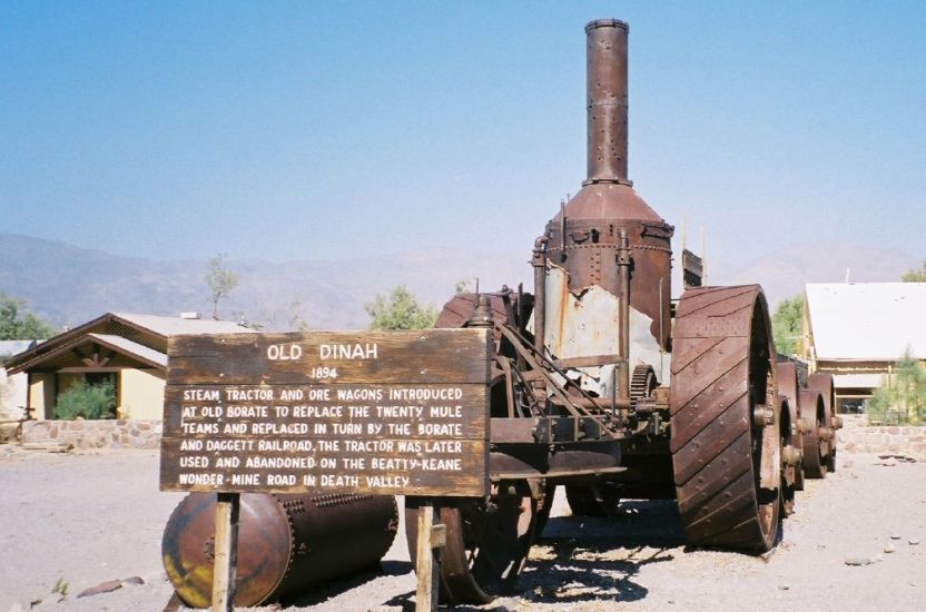 Old Dinah steam tractor engine at Furnace Creek Ranch in Death Valley