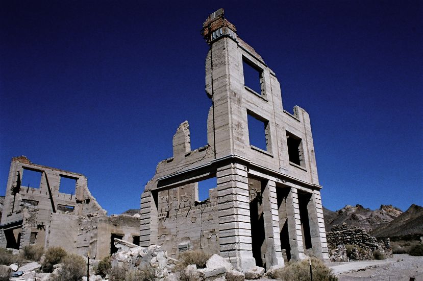 Ruins of Bank in Rhyolite Ghost Town