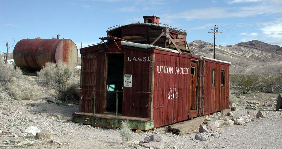 Old Railway Caboose in Rhyolite Ghost Town