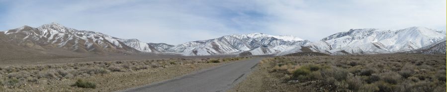 Telescope Peak and Wildrose Peaks from Emigrant Canyon in Death Valley