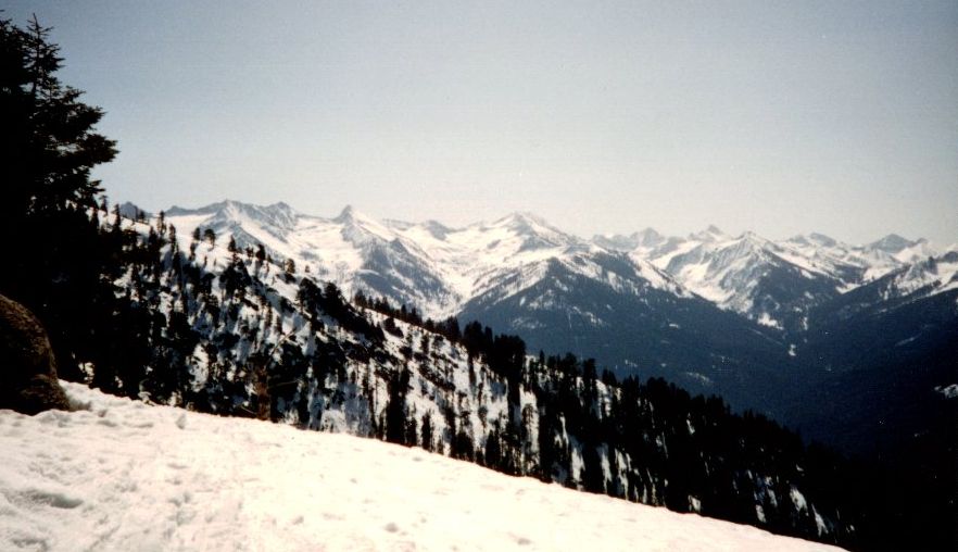Sierra Nevada in Sequoia National Park in winter