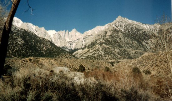 Approach to Mt. Whitney from Lone Pine