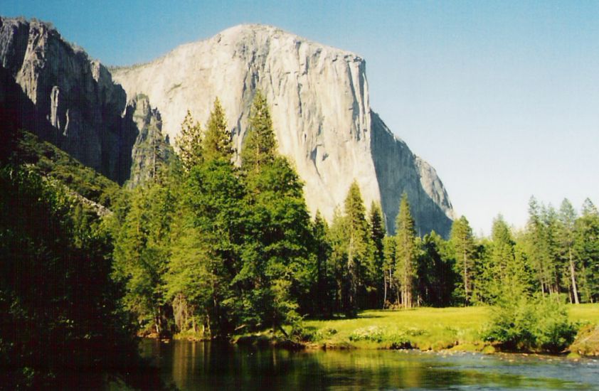 El Capitan above Merced River in Yosemite National Park