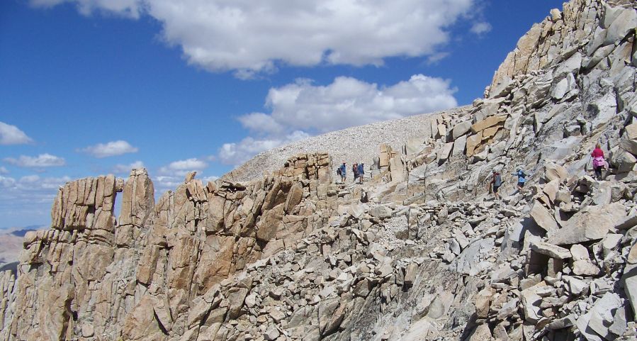 John Muir Trail approach to the Crest of the Sierra Nevada