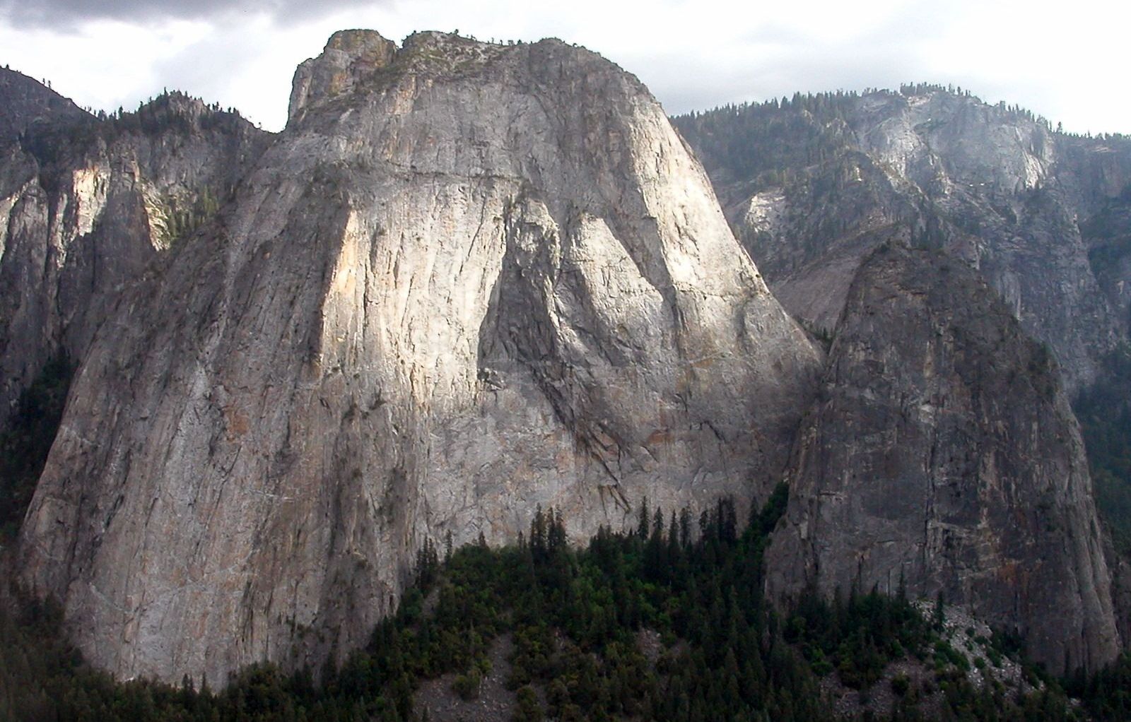 Middle Cathedral Rock above Yosemite Valley