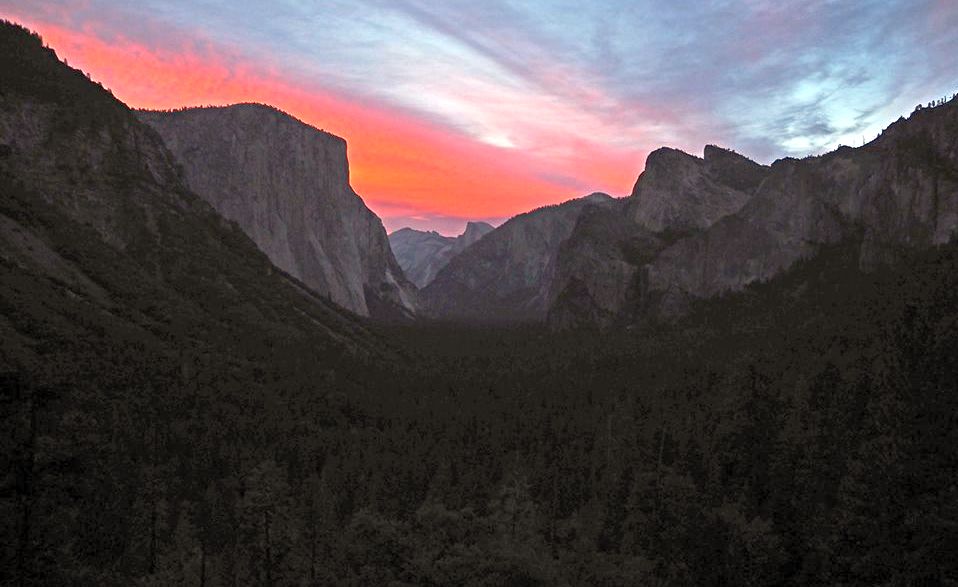 Sunrise at Yosemite, the Incomparable Valley