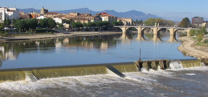River Ebro at Miranda in Spain