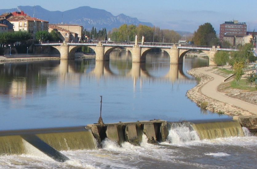 Bridge over River Ebro at Miranda in Spain