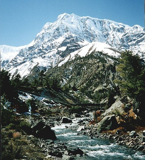 Mount Annapurna III from Manang Valley