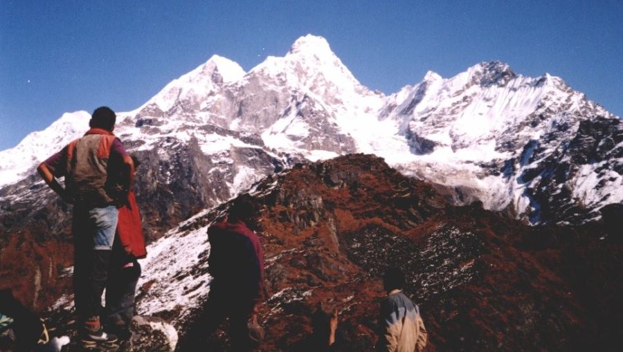 Dorje Lakpa on route to Tilman's Pass, Jugal Himal