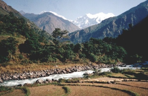 Manaslu Himal from Marsayangdi Valley