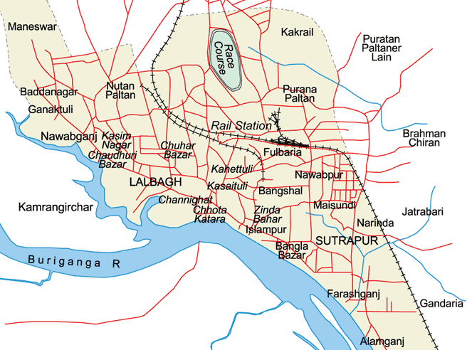 Map of City of Dhaka