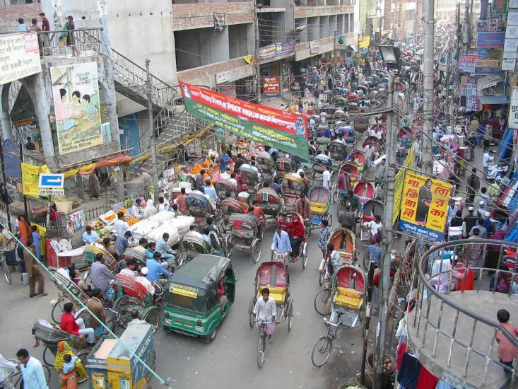 Crowded streets of Old Dhaka