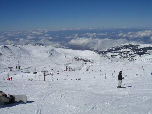 Ski Slopes in the Sierra Nevada in Southern Spain