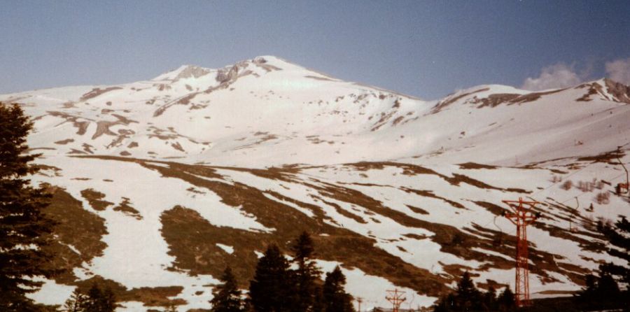 Ski slopes on Mt. Uludag ( Mt. Olympus ) in Turkey