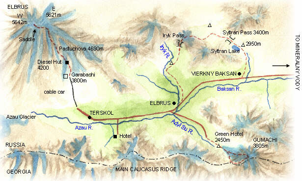Elbrus approach route