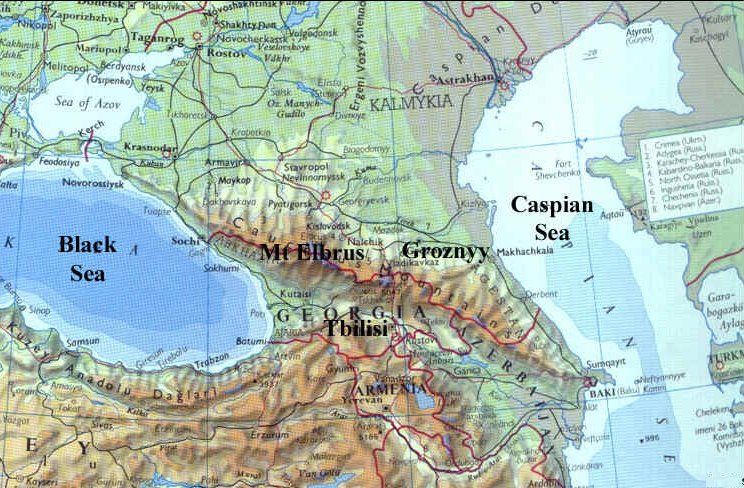 Elbrus location map