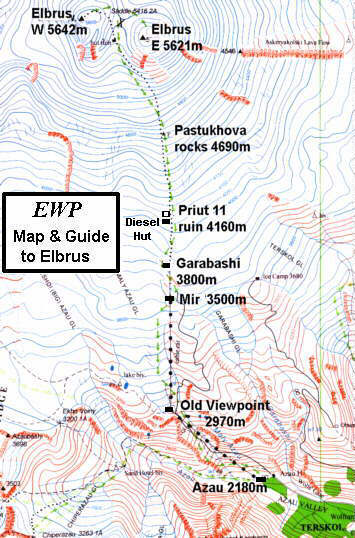 Map of Elbrus