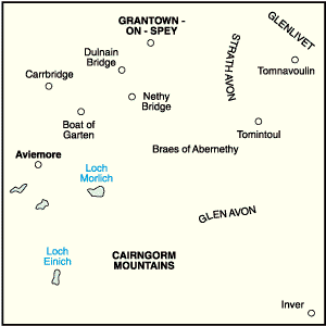 Aviemore, Granton & Cairngorm Mountains OS Landranger Map
