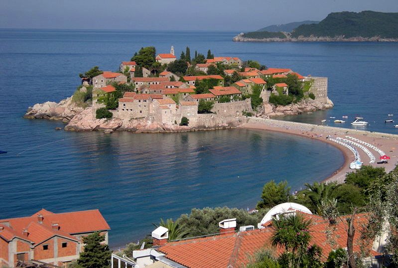 Sveti Stefan near Budva in Montenegro