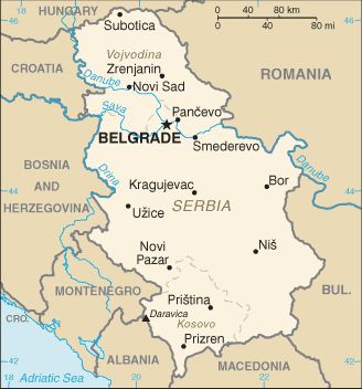 Map of Serbia