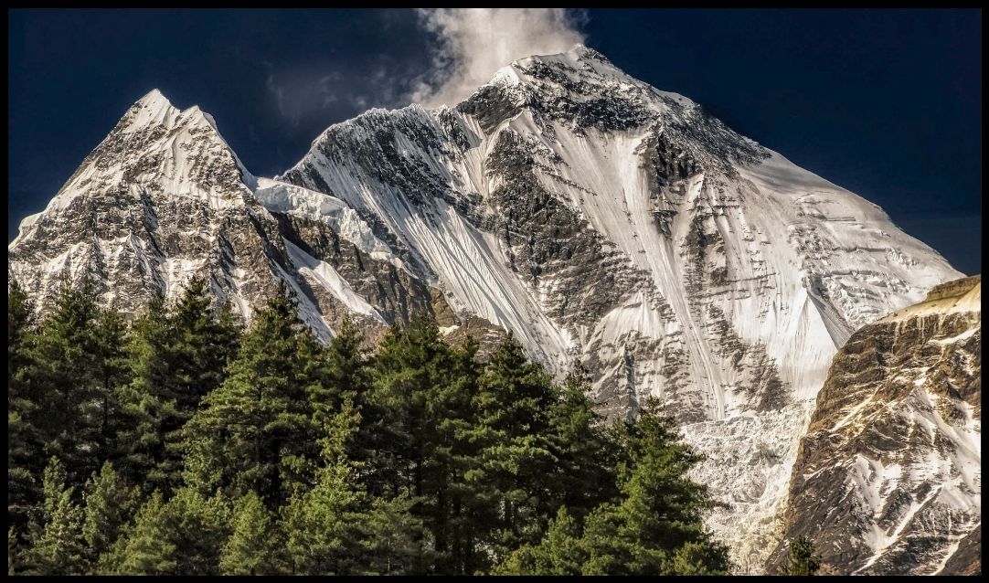 Mount Dhaulagiri from Kali Gandaki River Valley