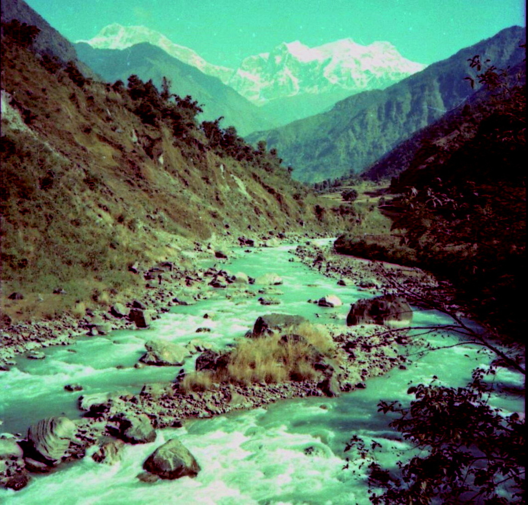 On route from Marsayangdi Valley to Pokhara