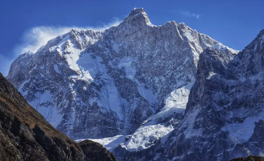 North Face of Mount Jannu ( Khumbakarna ) in the Ghunsa Khola Valley