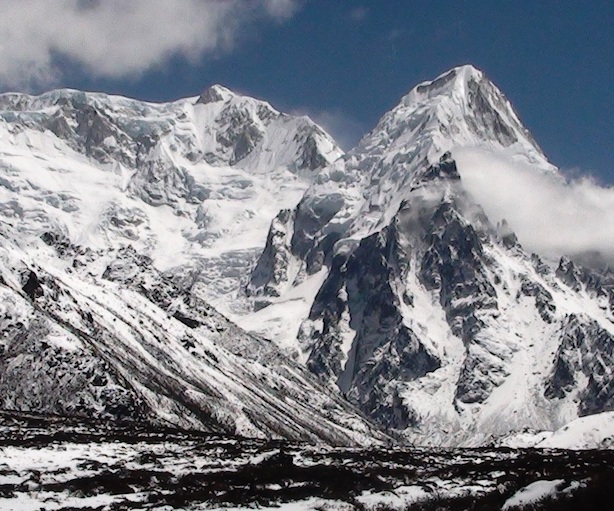 Mounts Kabru and Ratong from Ramze