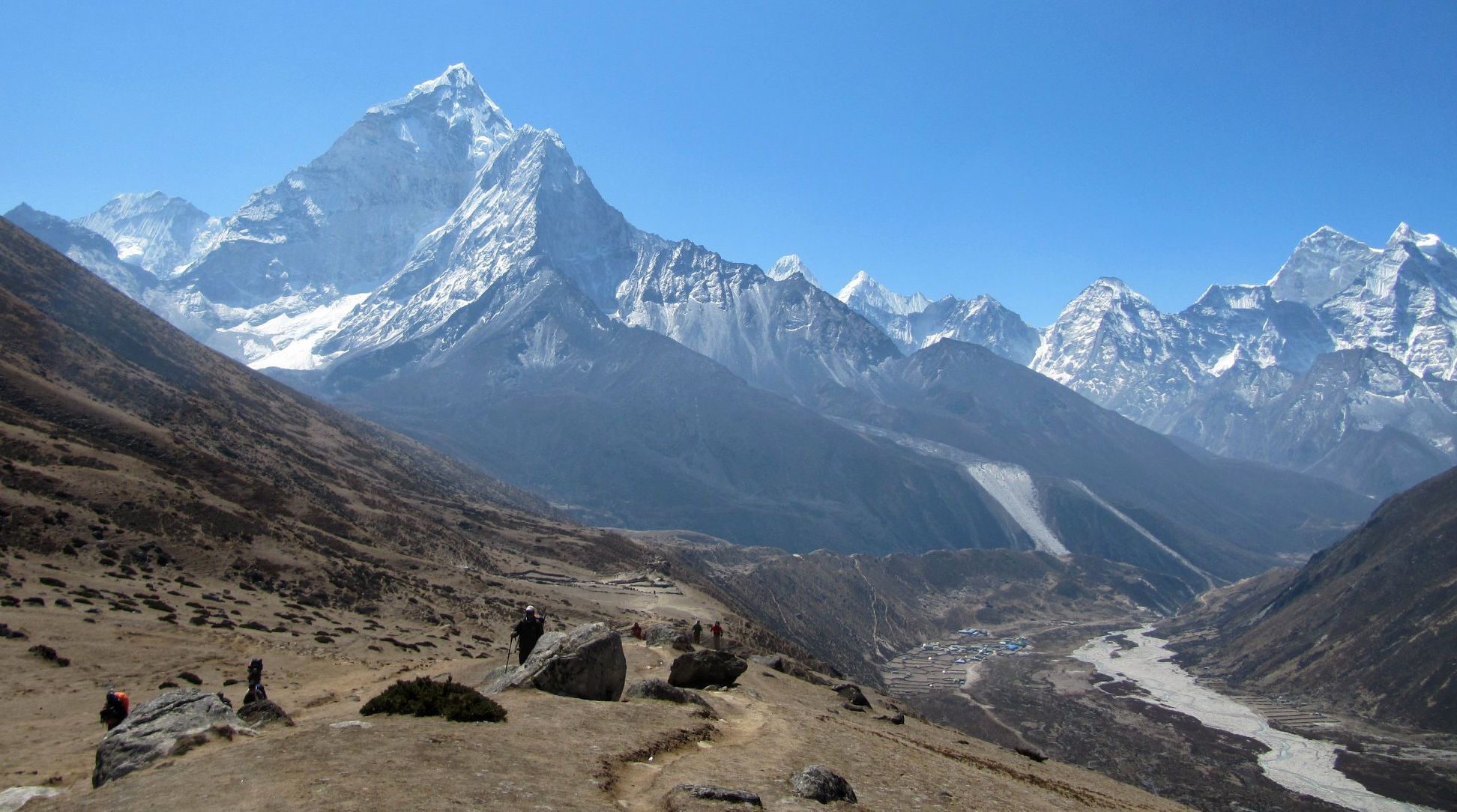 Ama Dablam on route from Lobuje to Dzongla and Gokyo Valley via Chola La