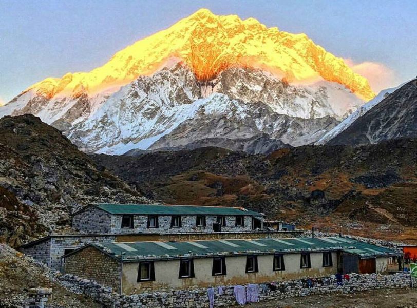 Mount Nuptse from Lobuje on route to Everest Base Camp