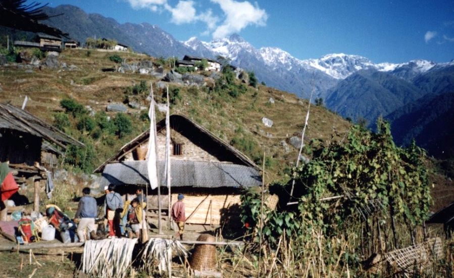 Tashigaon Village on the route to/from the Barun Valley and the Base Camp for Mount Makalu