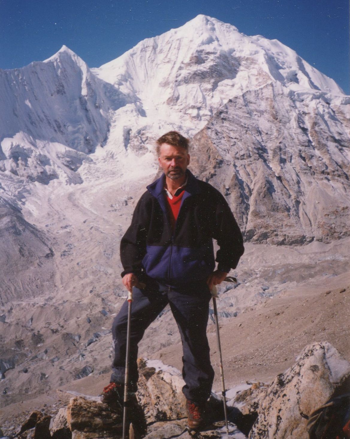 Mount Baruntse from above Advanced Base Camp for Mount Makalu