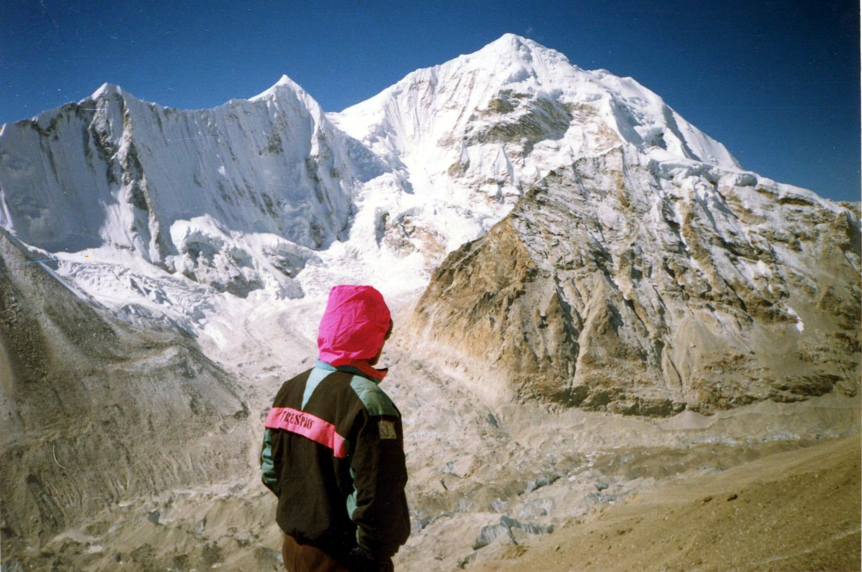 Mt.Baruntse from above Makalu Advanced Base Camp