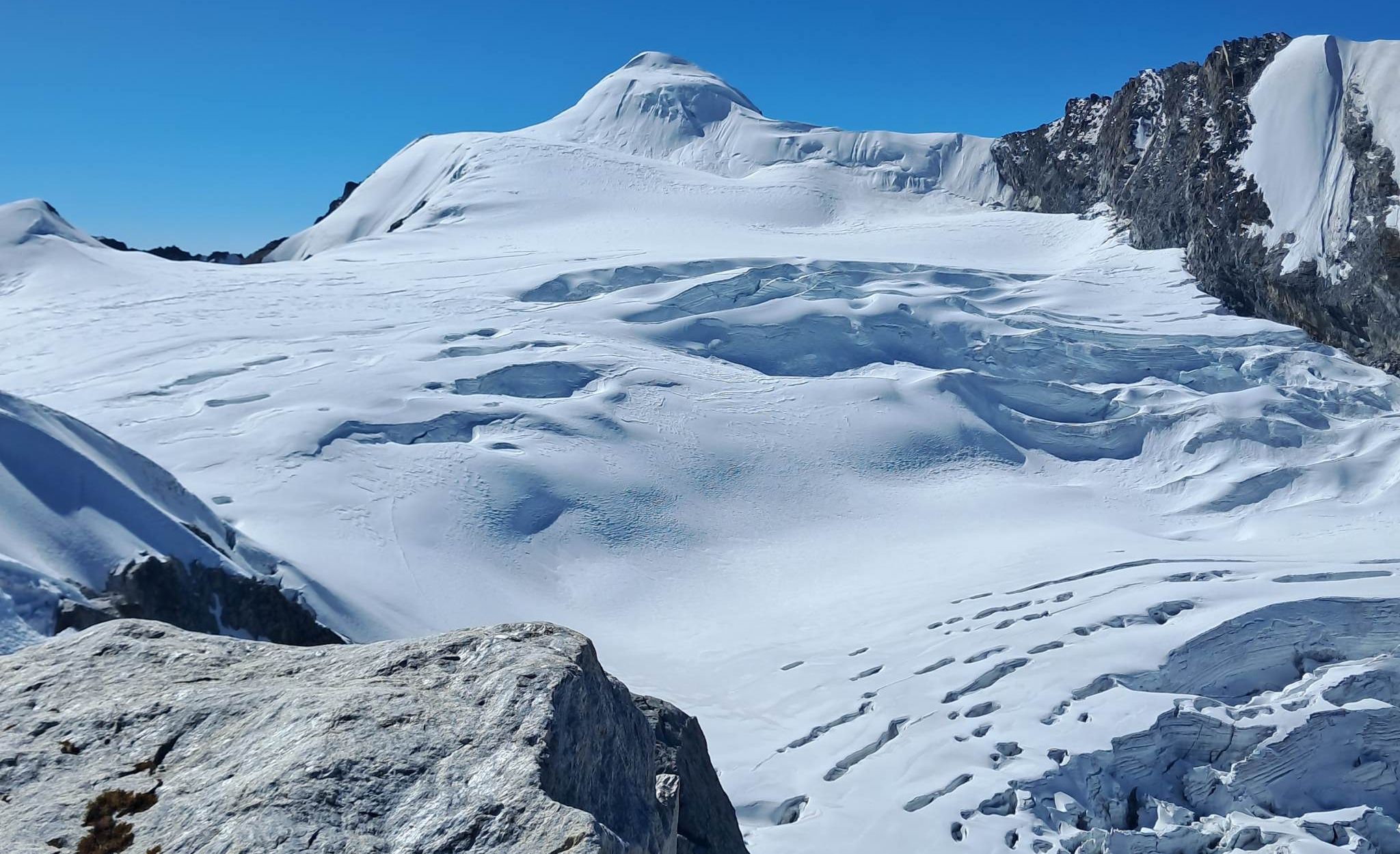 Ramdung Go from un-named Peak ( c5800m )  in the Rolwaling Himal